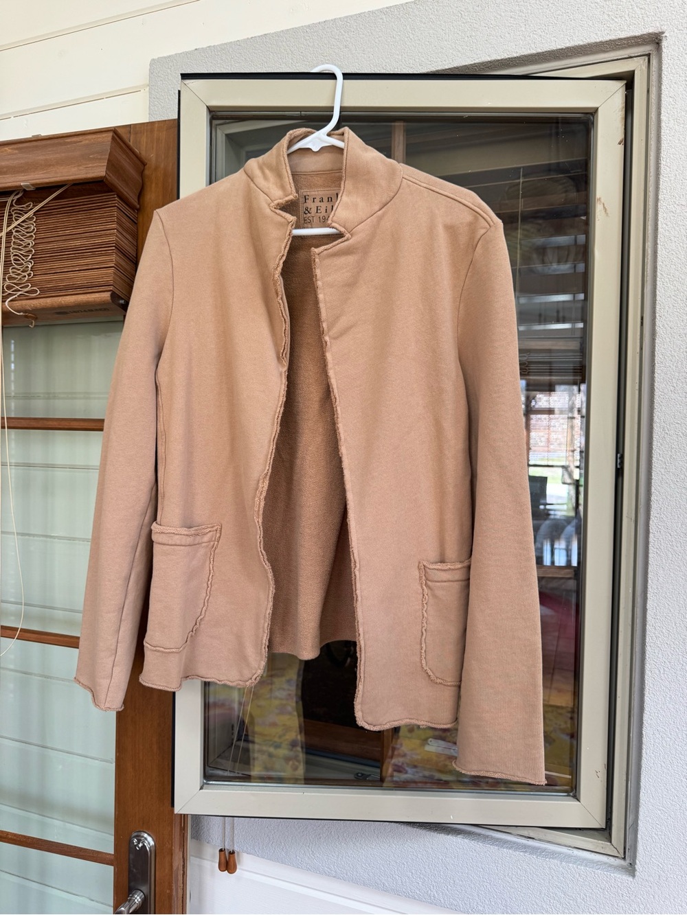Frank & Eileen Women's Camel Open-Front Blazer